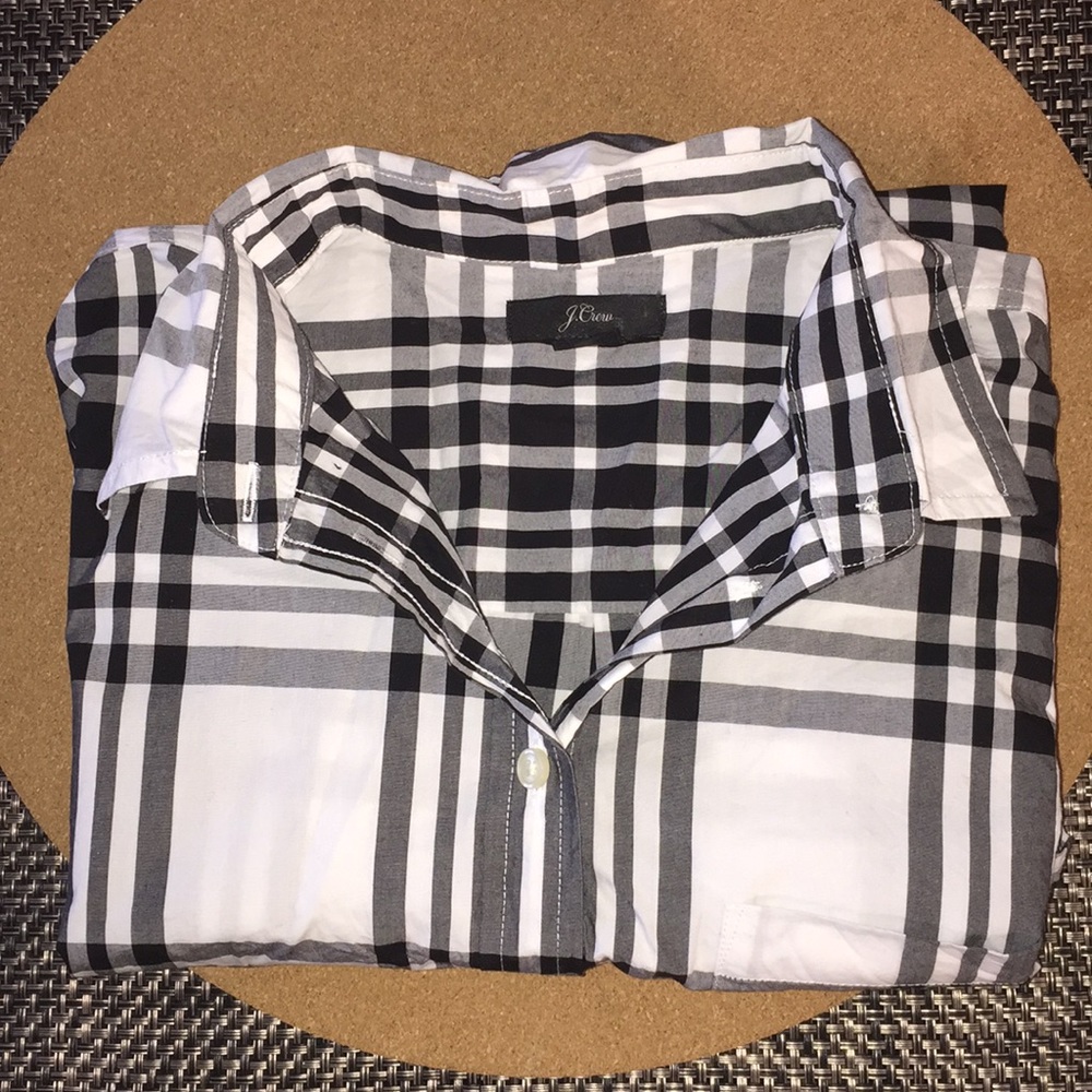 J. Crew plaid bootos down shirt women size s - Picture 6 of 9